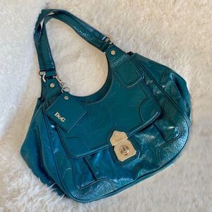 DOLCE & GABBANA “Allyson Bag” Vintage Green Leather Authentic Shoulder Purse